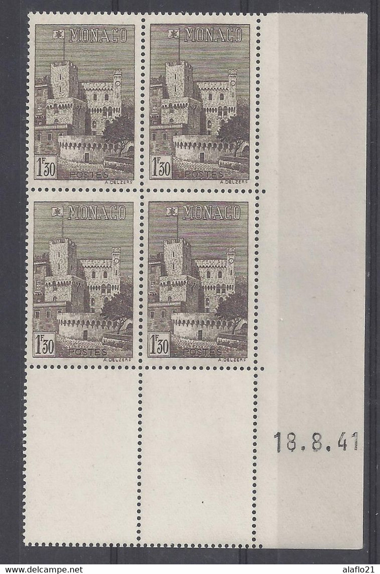 MONACO N° 177A - Bloc De 4 COIN DATE - NEUF SANS CHARNIERE - 18/8/41 - Ongebruikt