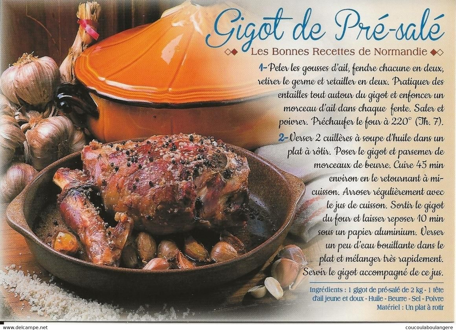 GIGOT NORMAND DE PRE SALE - Ricette Di Cucina