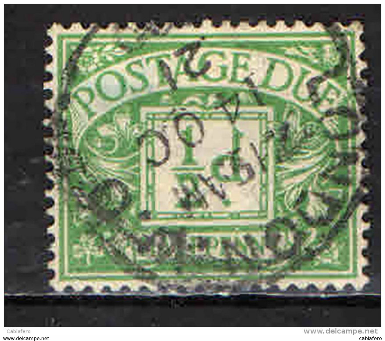 GRAN BRETAGNA - 1914 - POSTAGE DUE STAMP - VALORE DA 1/2 P. - USATO - Revenue Stamps
