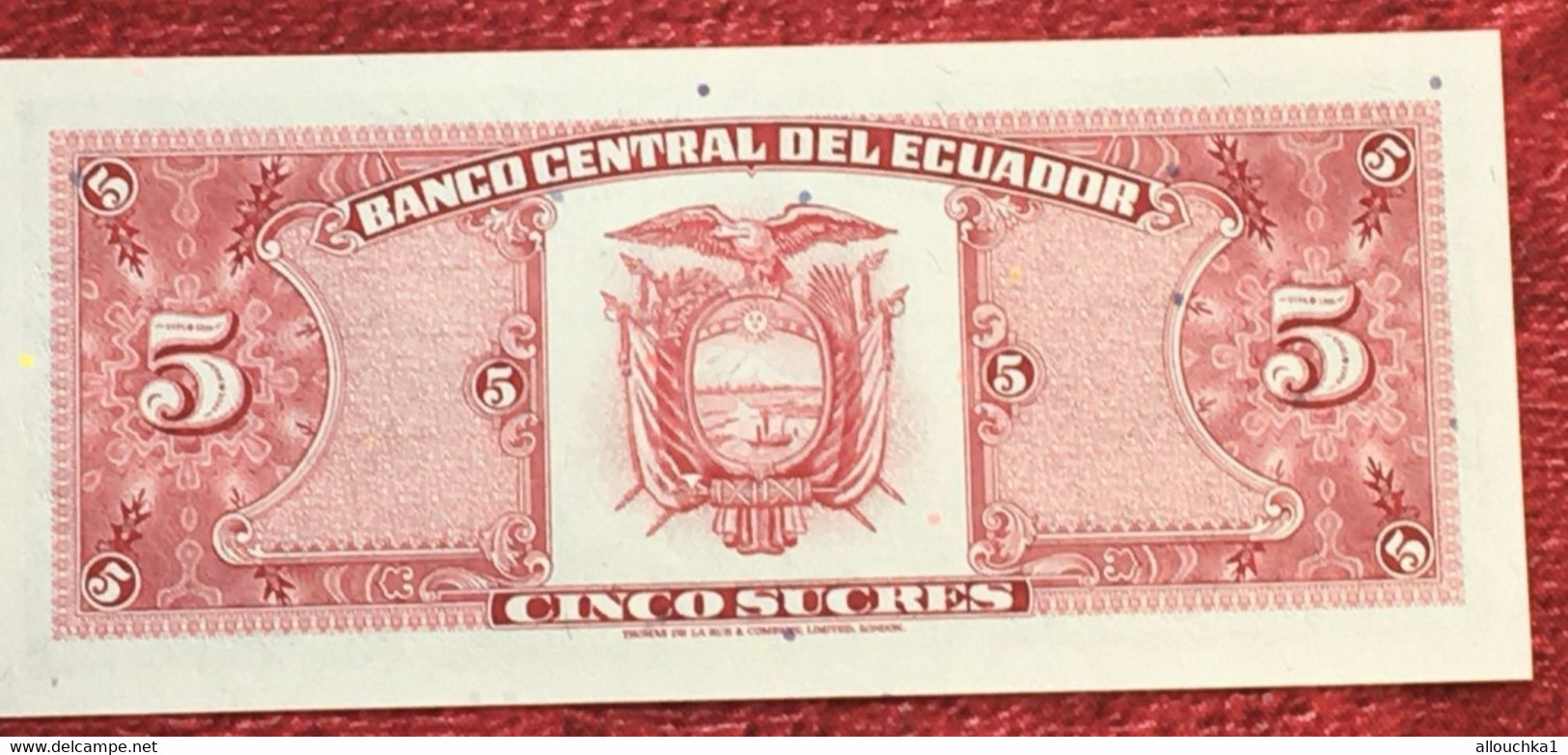 Billet Bank Équateur Ecuador -☛EQUATEUR Billet Neuf De 5 SUCRES Pick121 SEBASTIAN DE BENALCAZAR 1988 ECUADOR - Equateur
