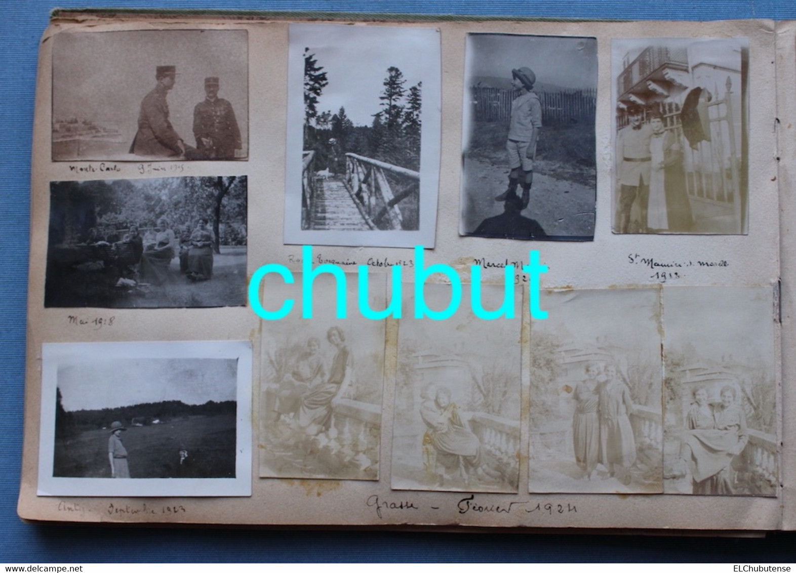 Album photos poilu guerre 14-18 Les Éparges Champagne famille 1920-30 Maroc Usa France