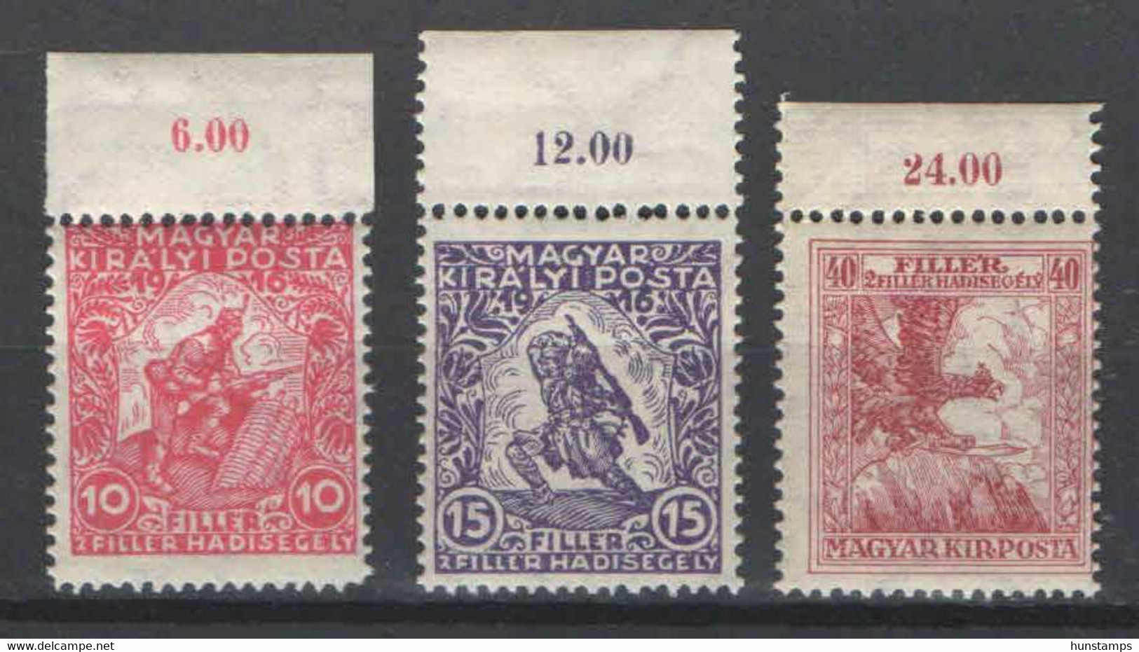 Hungary 1916. War Assistant Set With Corner MNH (**) Michel: 183-185 - Unused Stamps