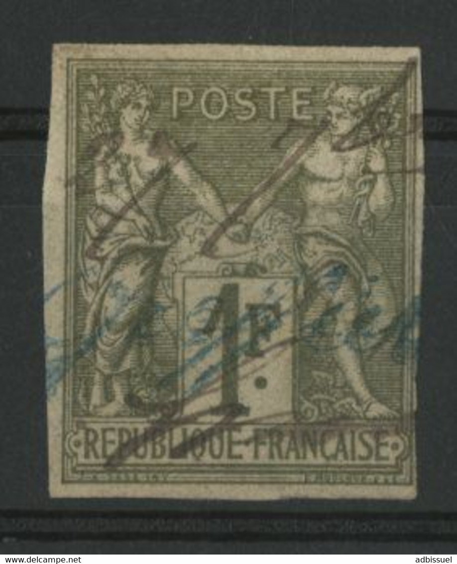 COLONIES GENERALES N° 29 1 Fr Sage Utilisé Fiscalement En INDE En 1882. RARE. Voir Description - Used Stamps