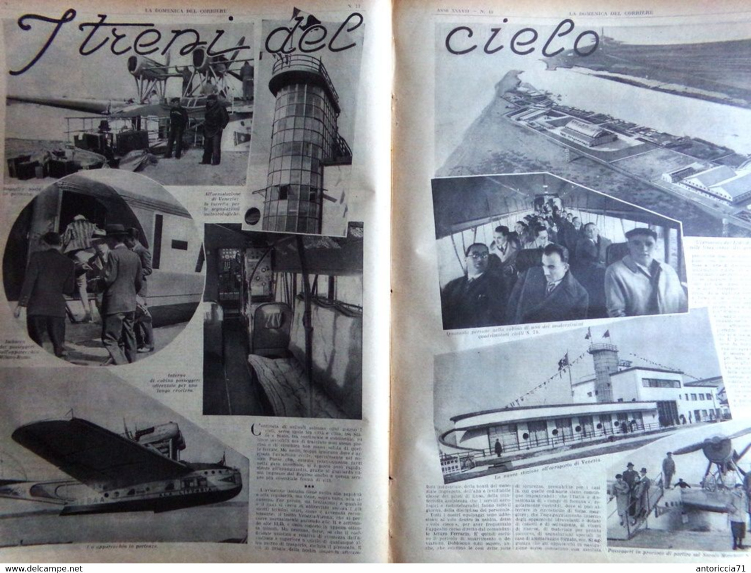 La Domenica Del Corriere 31 Marzo 1935 Africa Orientale Campbell Fascisti Grecia - Andere & Zonder Classificatie