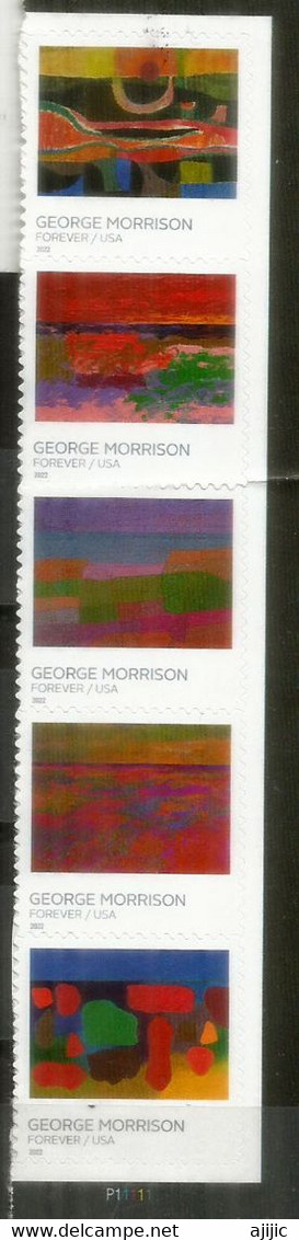 USA. George Morrison (peintre Paysagiste) émission De 2022.  5 Timbres Neufs ** En Bande - Nuevos