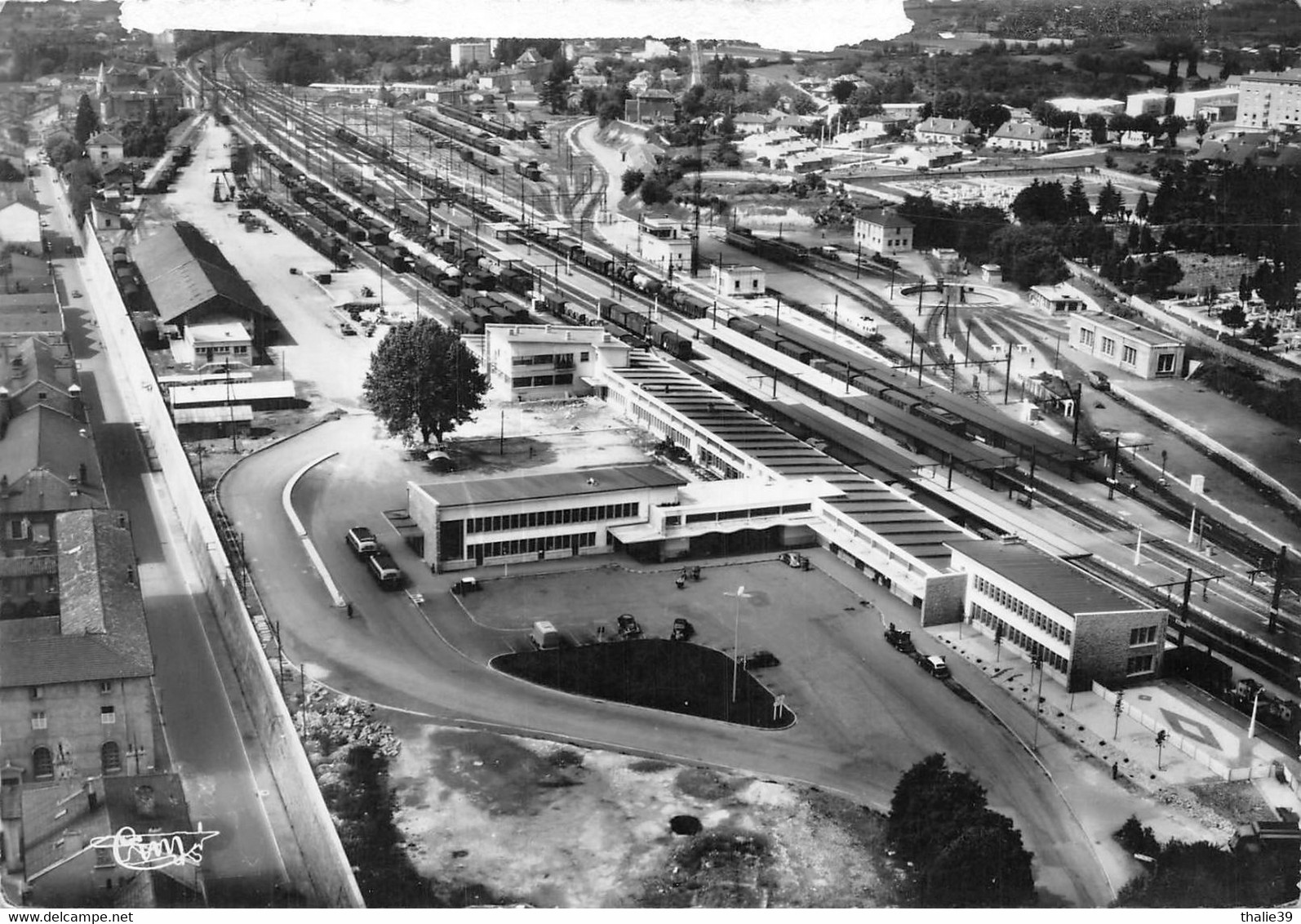 Mâcon Gare SNCF Et Routière Autocar Bus 125 Cim Vue Aérienne Attention état - Macon