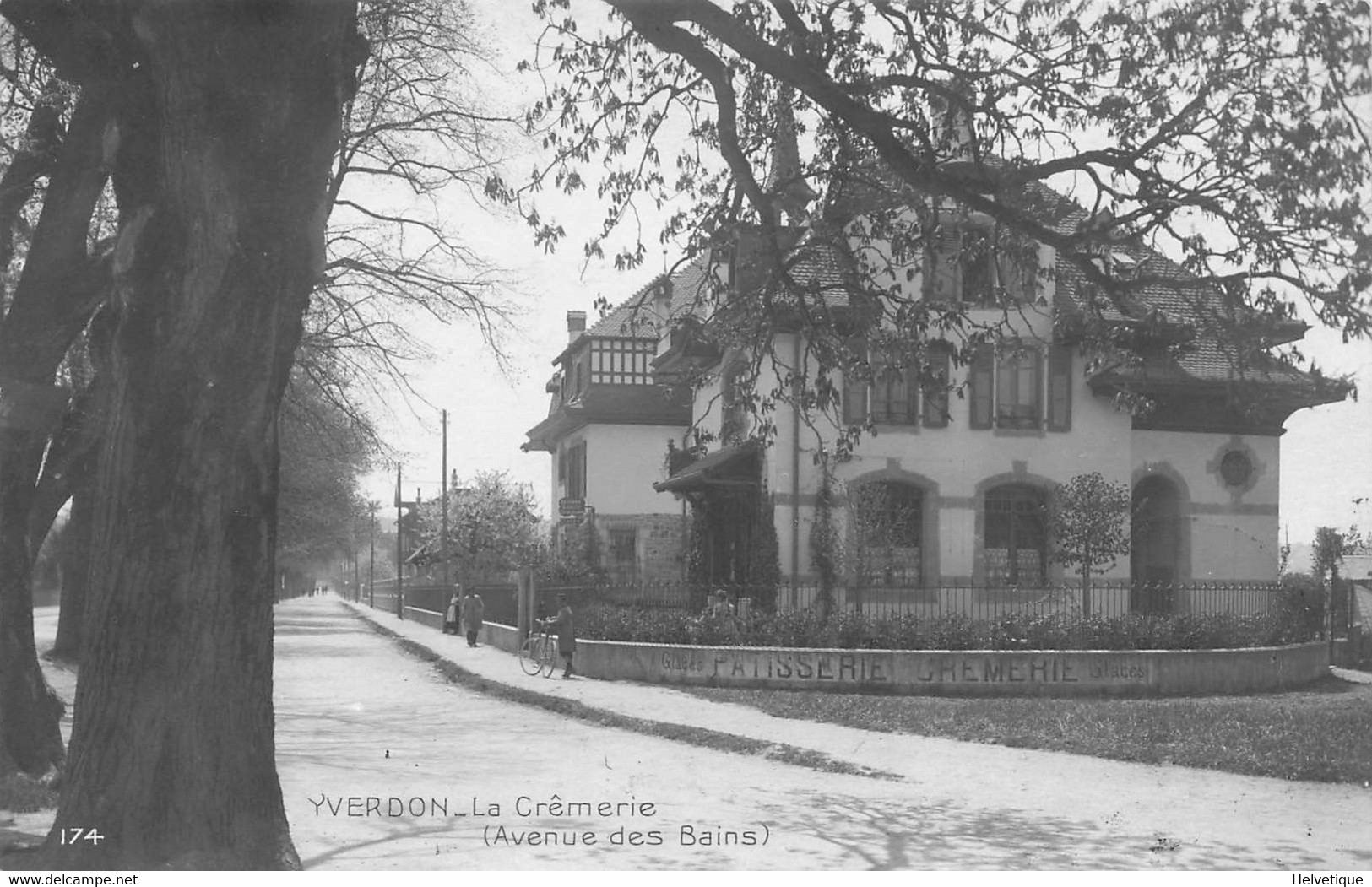 Yverdon La Crêmerie Avenue Des Bains 1914 - Yverdon-les-Bains 