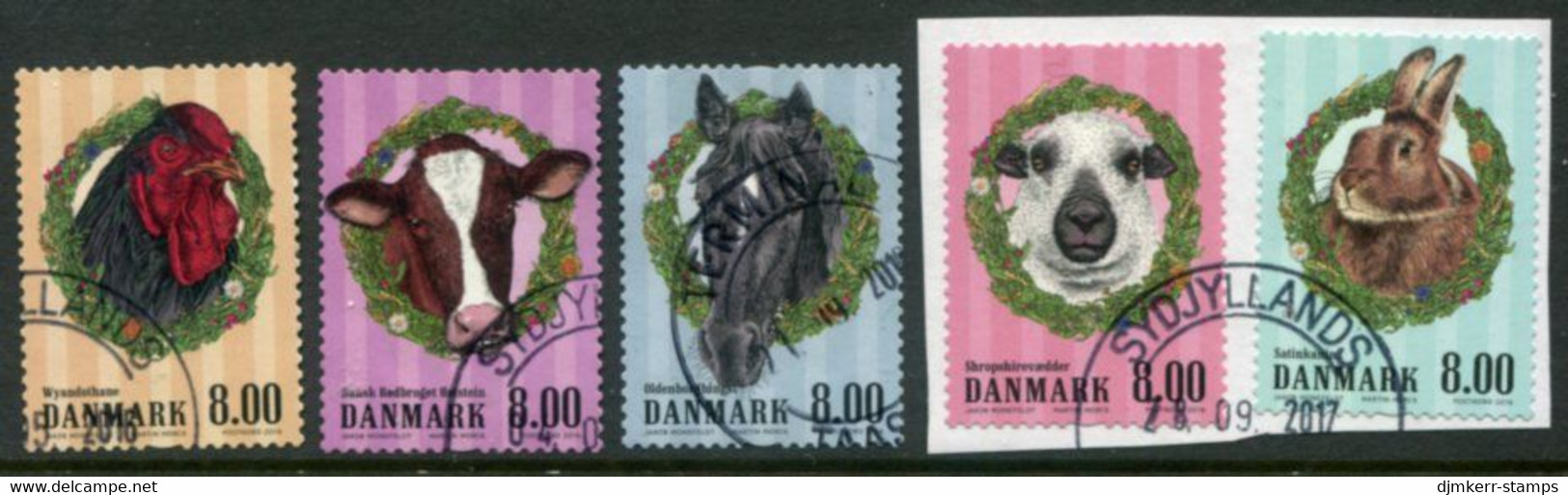 DENMARK 2016 Farm Animals Used.  Michel 1870-74 - Used Stamps