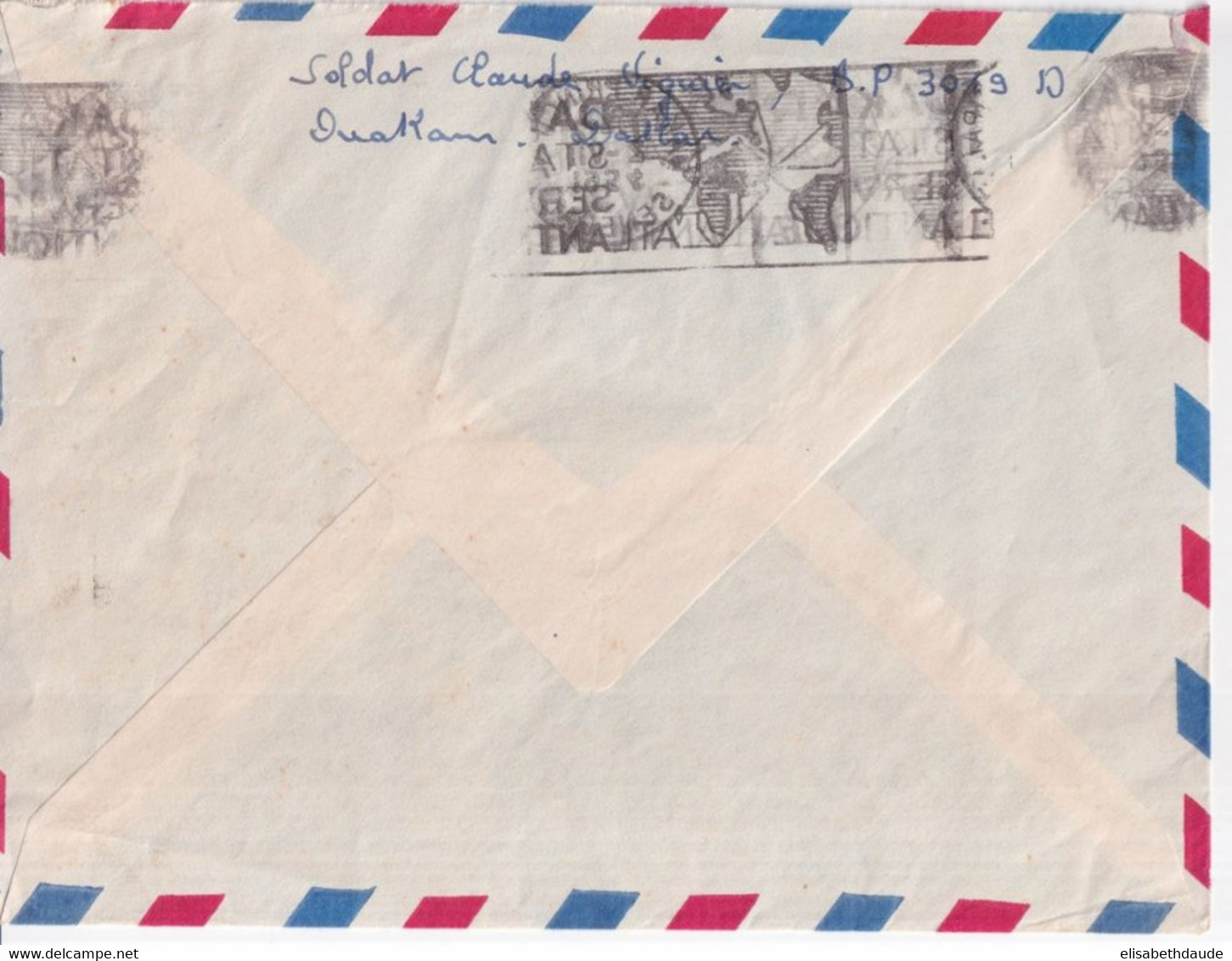 1954 - SENEGAL ! - DATE INVERSEE ! Dans MECA De DAKAR Sur ENVELOPPE FM De La BASE AERIENNE 100 ! - Militärstempel Ab 1900 (ausser Kriegszeiten)