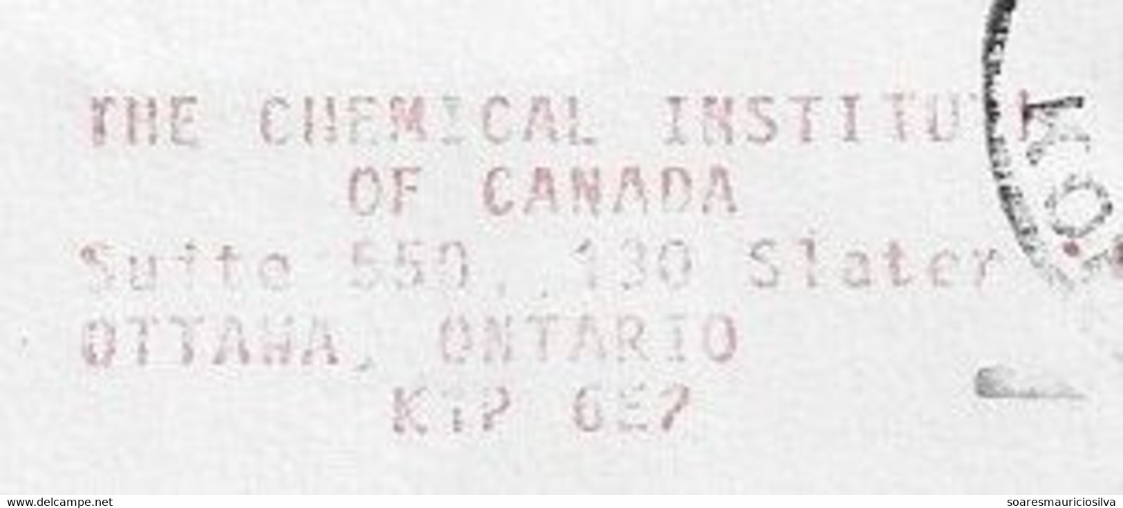 2000 Fragment Cover Meter Stamp Slogan The Chemical Institute Of Canada From Ottawa - Covers & Documents