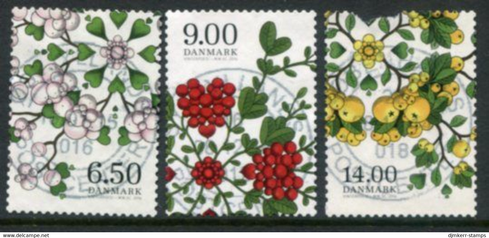 DENMARK 2014 Winter Berries Used.  Michel 1801-03 - Used Stamps