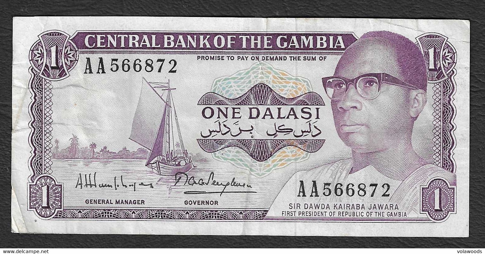 Gambia - Banconota Circolata Da 1 Dalasi P-4g.2 - 1987 - Gambie