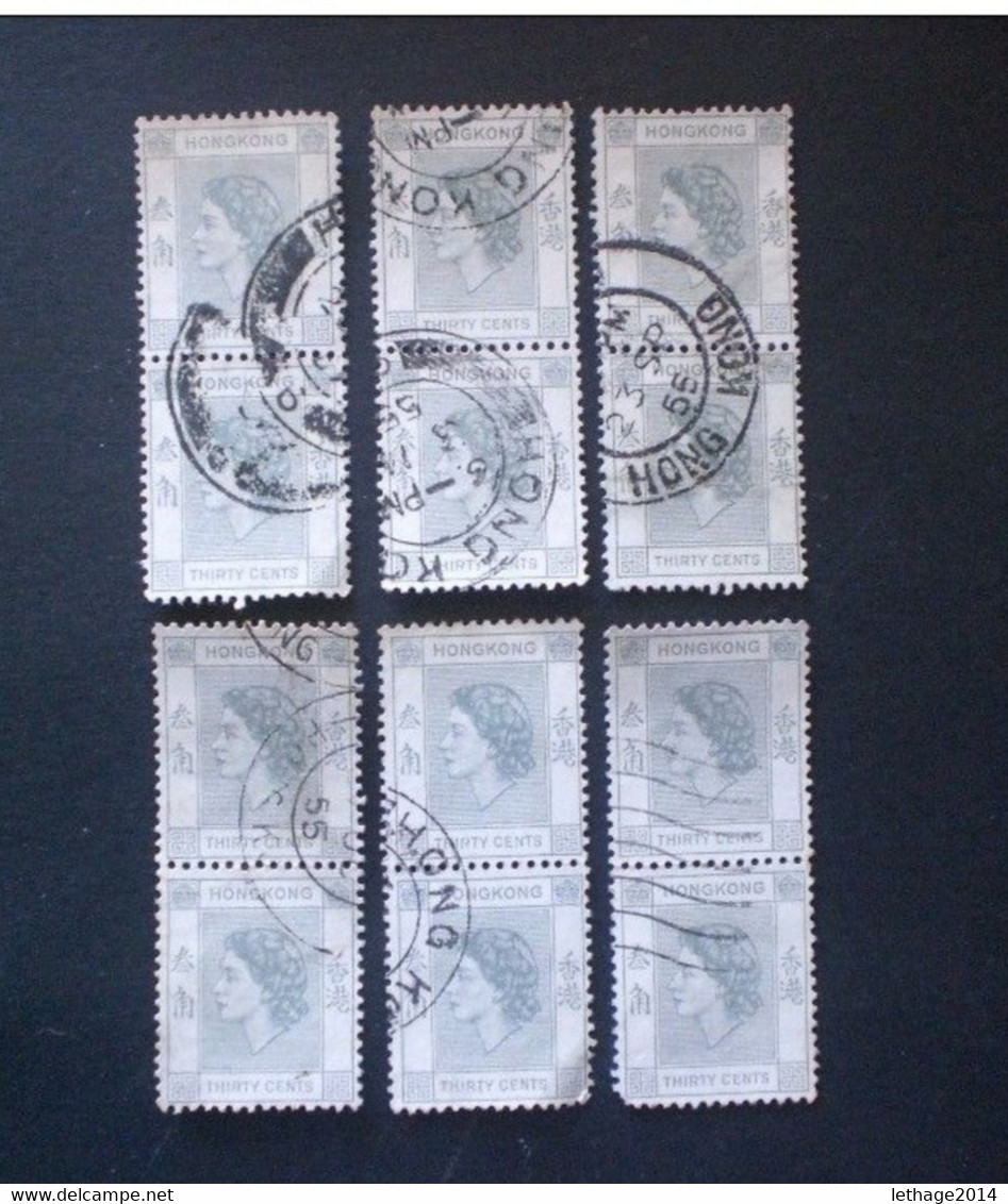 STAMPS &#x9999;&#x6E2F; HONG KONG 1954 Queen Elizabeth II 茅根 中國 - Usati