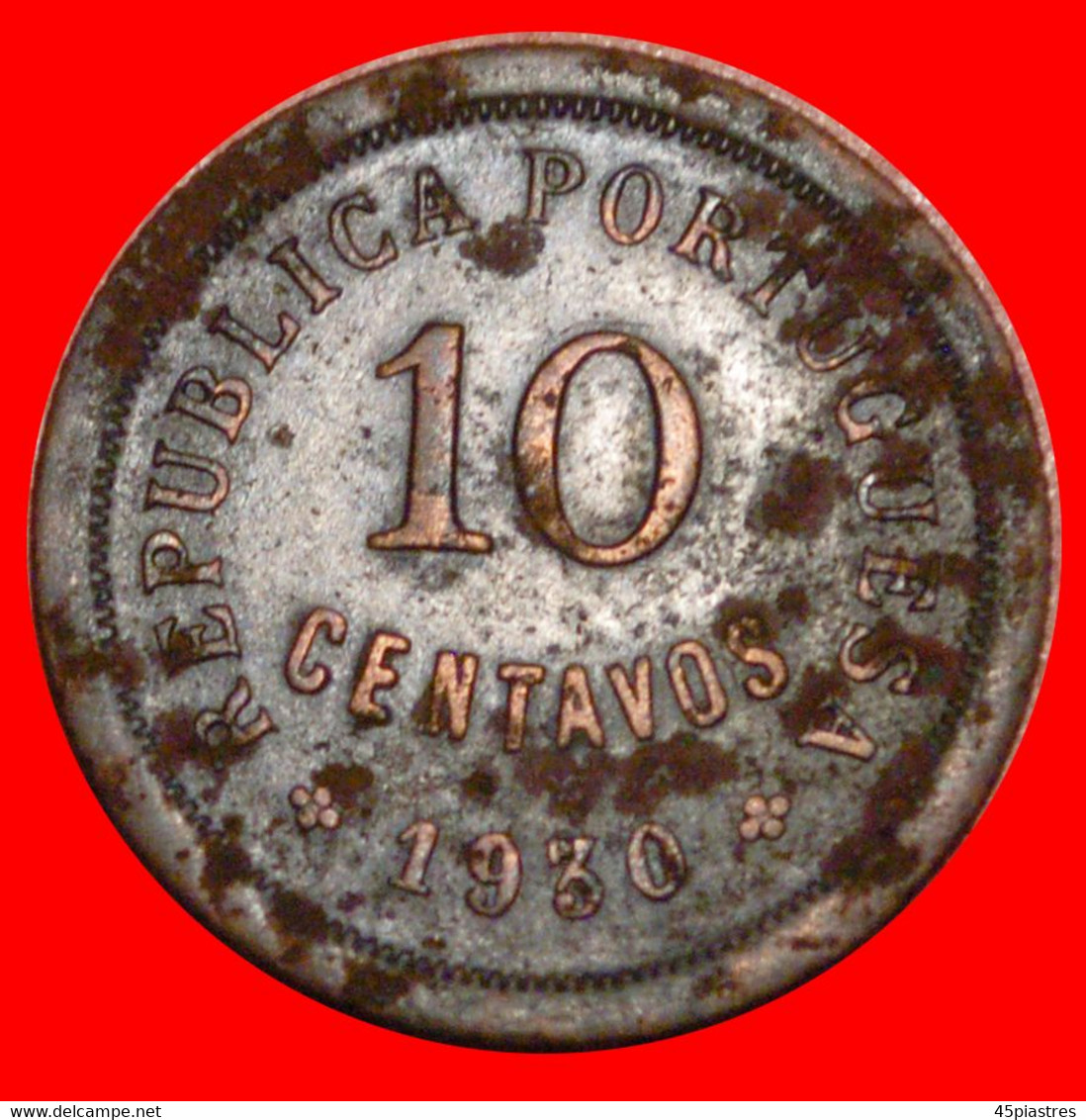 * PORTUGAL: CAPE VERDE ★ 10 CENTAVOS 1930 UNCOMMON! LOW START ★ NO RESERVE! - Cap Vert