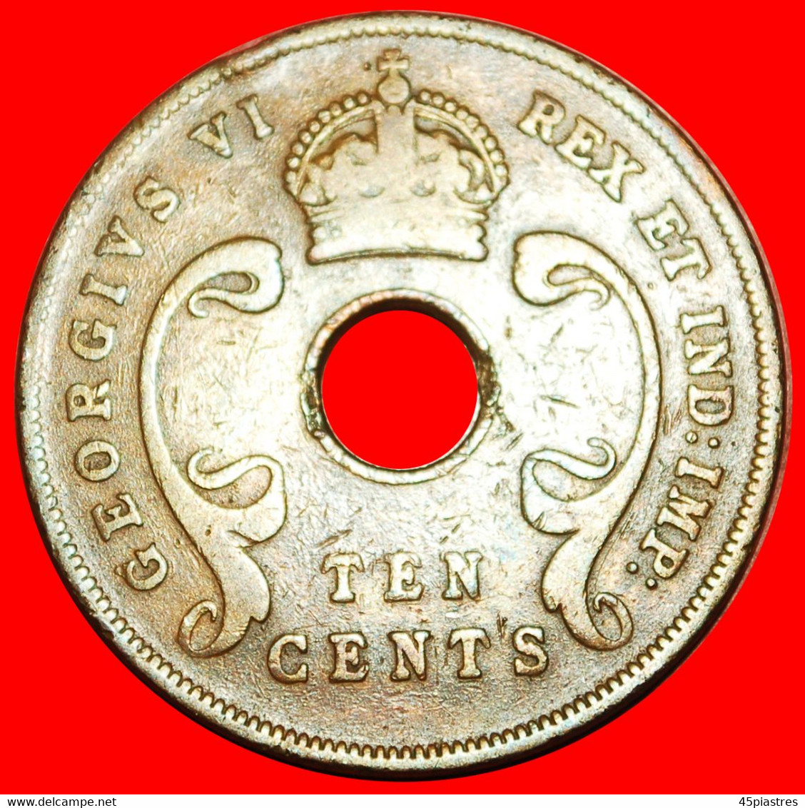 * SOUTH AFRICA: EAST AFRICA ★ 10 CENTS 1943SA! WAR TIME (1939-1945) GEORGE VI (1937-1952)  LOW START ★ NO RESERVE! - Britische Kolonie