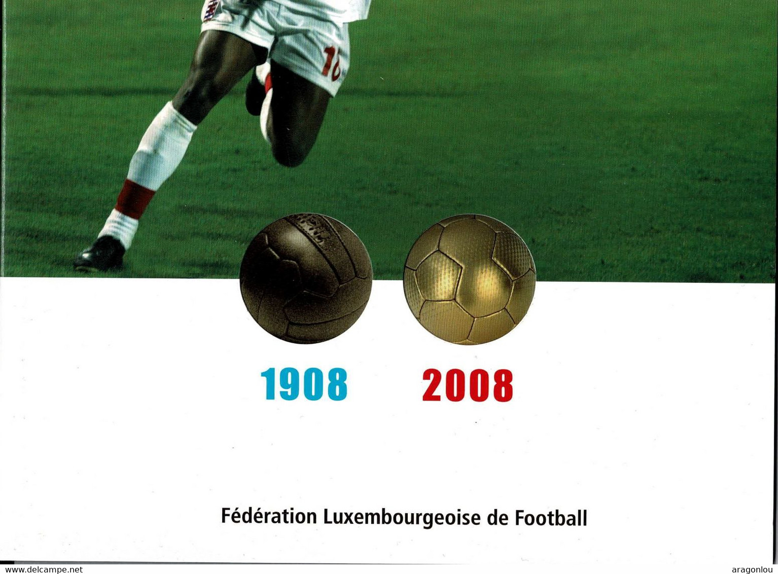Luxembourg Luxemburg 2008 Carnet & Carte Maximum Centenaire De La FLF Fédération Du Football / 4Scans - Libretti