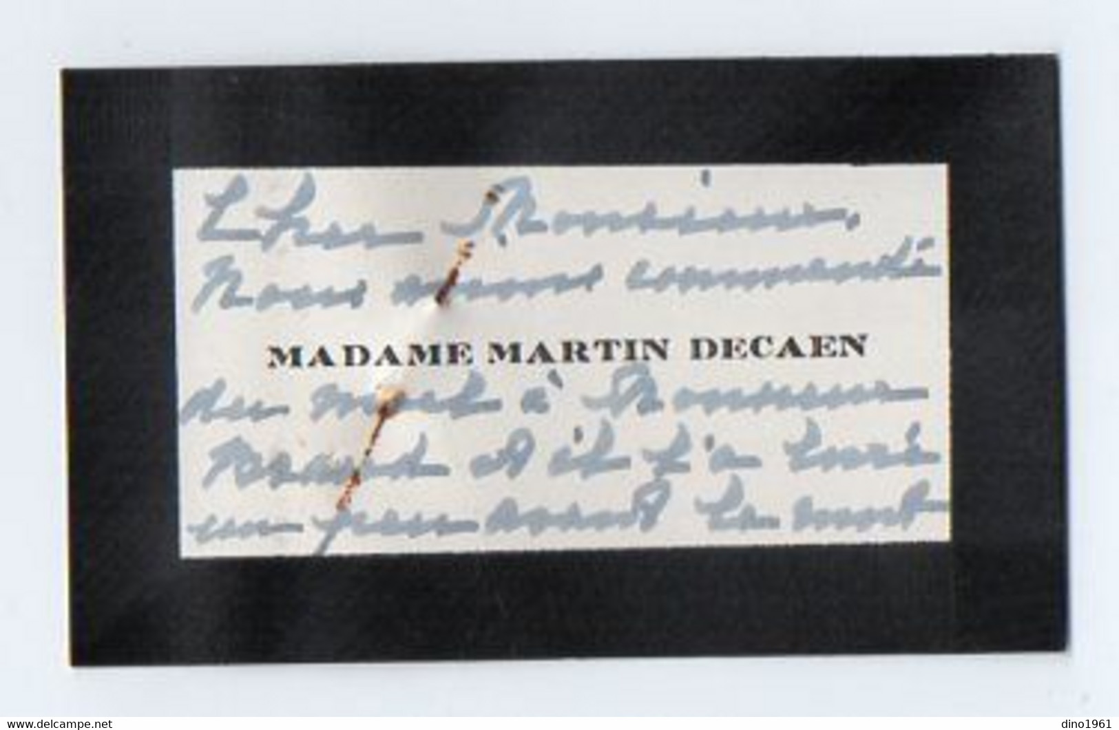 VP20.006 - LUCON  X NANTES 1946 - CDV - Carte De Visite - Mme Veuve MARTIN - DECAEN Née De L'ESPINAY - Cartoncini Da Visita