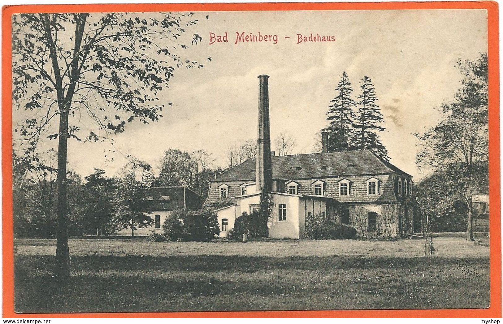 D012_BAD MEINBERG * BAD MEINBERG - BADEHAUS * GESENDET Mit MÄNNER-GESANG-VEREIN STEMPEL 1910 - Bad Meinberg