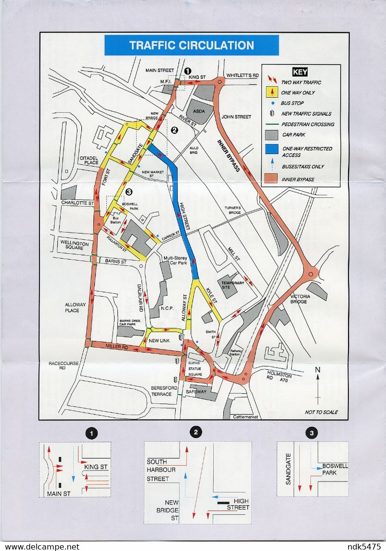 AYR TOWN CENTRE - TRAFFIC MANAGEMENT SCHEME, 1993 : BROCHURE - Otros & Sin Clasificación