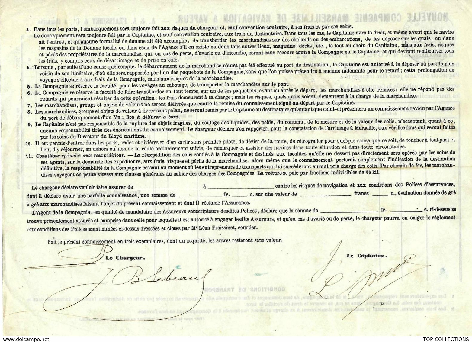 1875 Fraissinet à Marseille Toute Une Histoire  NOUVELLE CIE MARSEILLAISE NAVIGATION A VAPEUR FRAISSINET Marseille. - 1800 – 1899