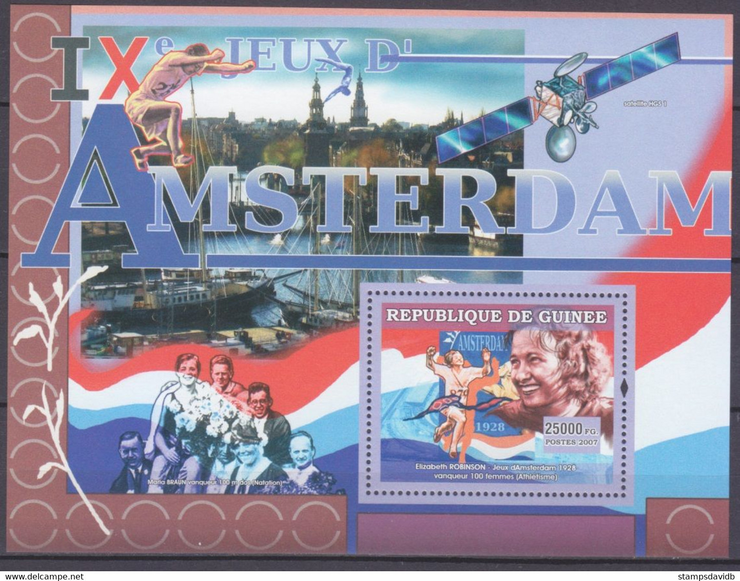 2007 Guinea 4613/B1127 1928 Olympic Games In Amsterdam / Elizabeth Robinson 7,00 € - Ete 1928: Amsterdam