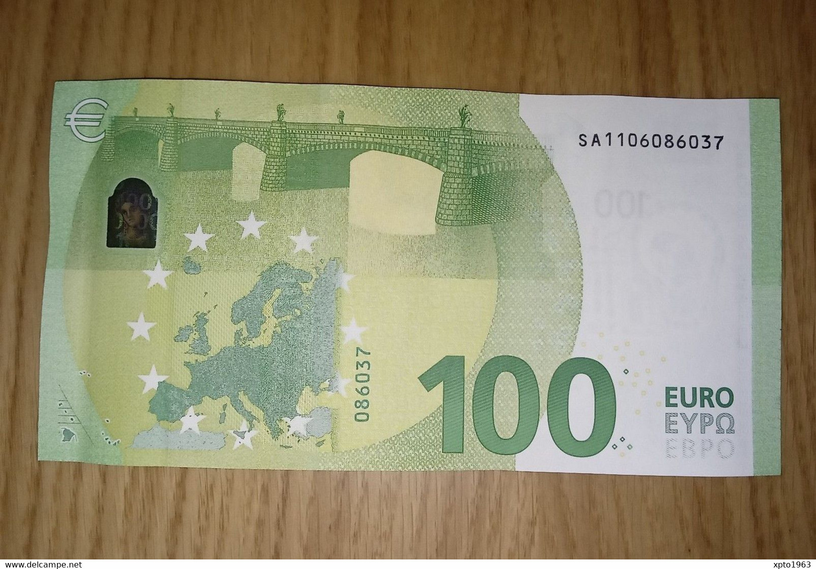 100 Euro ITALY - ITALIA S004 A5 - Serial Number SA1106086037 - UNC NEUF FDS - 100 Euro