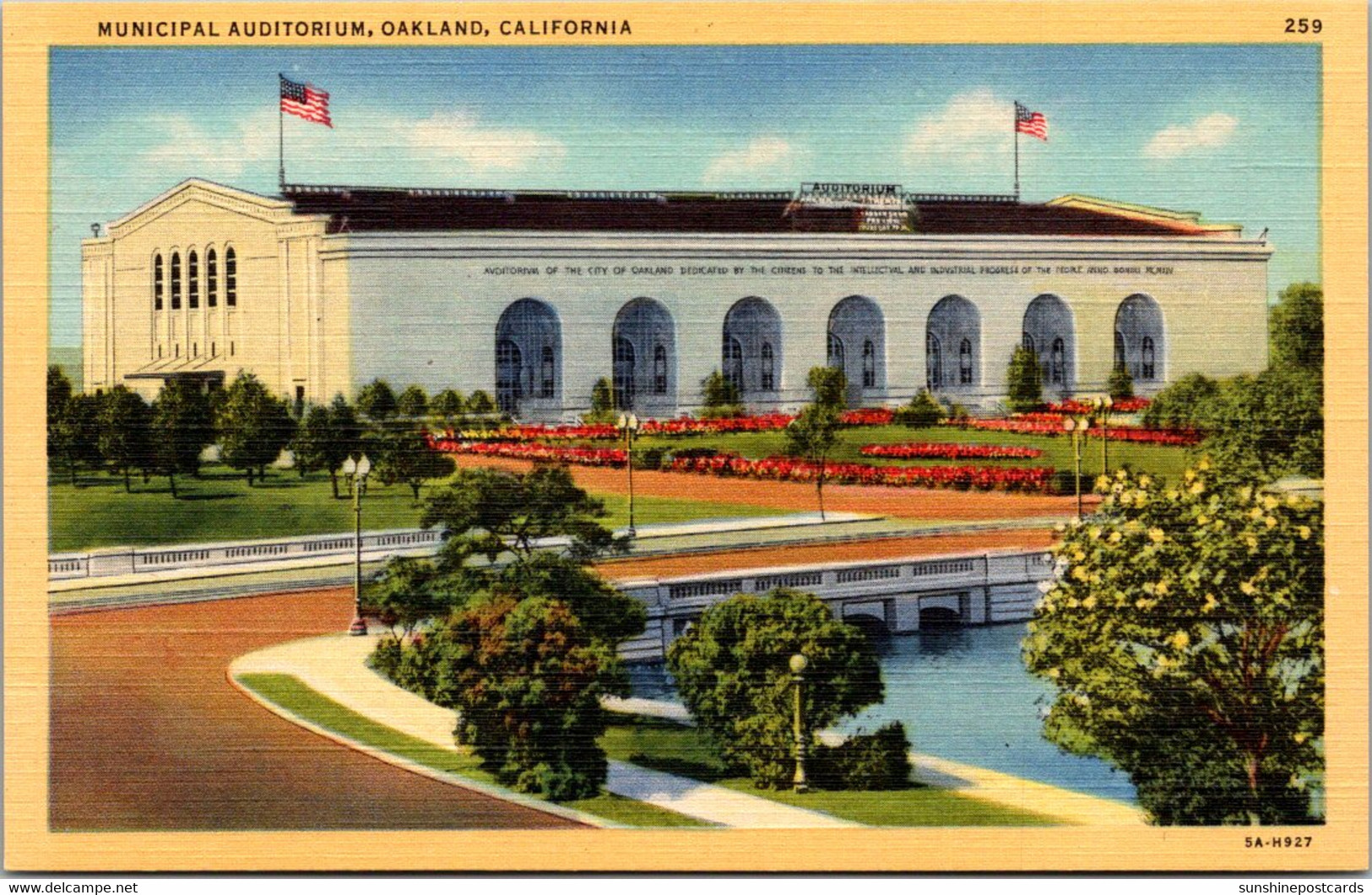 California Oakland Municipal Auditorium Curteich - Oakland