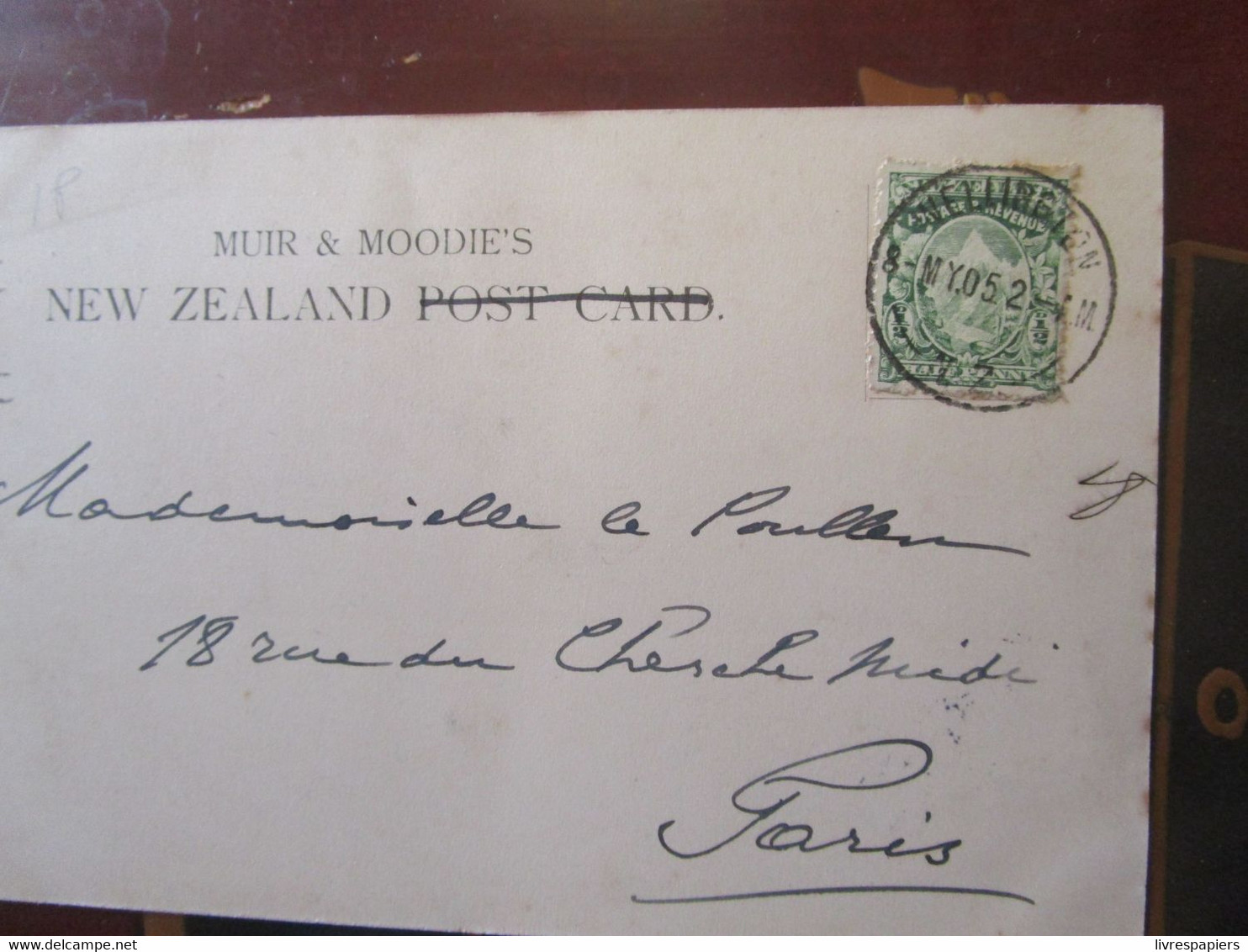 Nouvelle Zelande Maori Girl Cpa Timbrée 1905 New Zealand - New Zealand