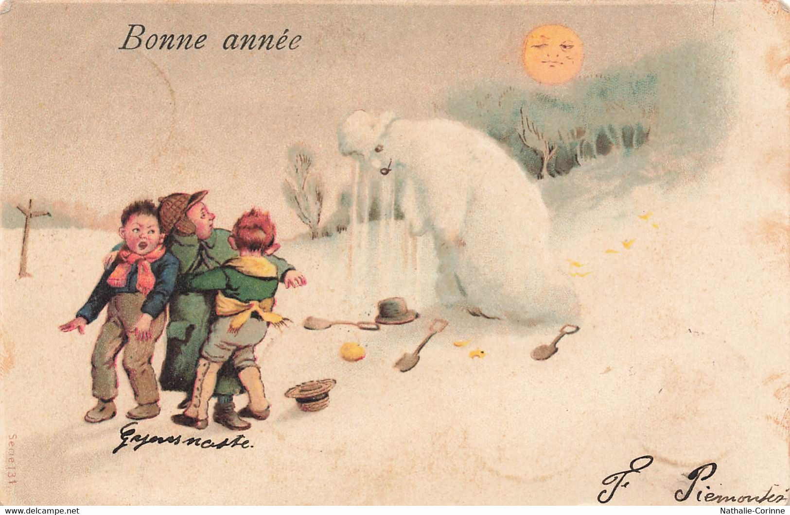 Heureux Anniversaire - Dessin D'enfants, Bonhomme De Neige, Peur, Frayeur, Humour, Soleil - Sceau 1904 - Geburtstag