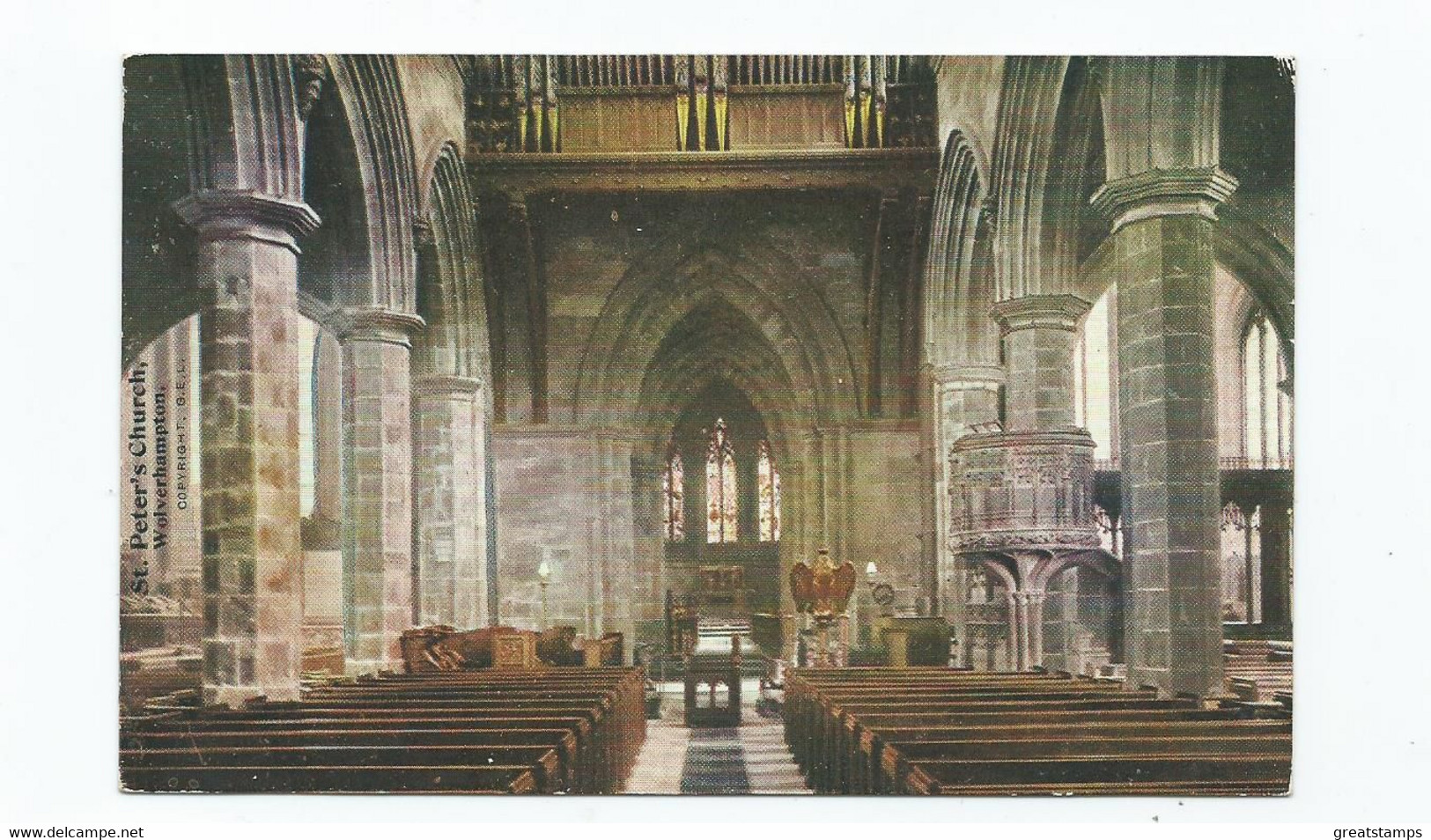 Staffordshire Postcard Wolverhampton St.peter,s Church Unused  Wulruna Series - Wolverhampton