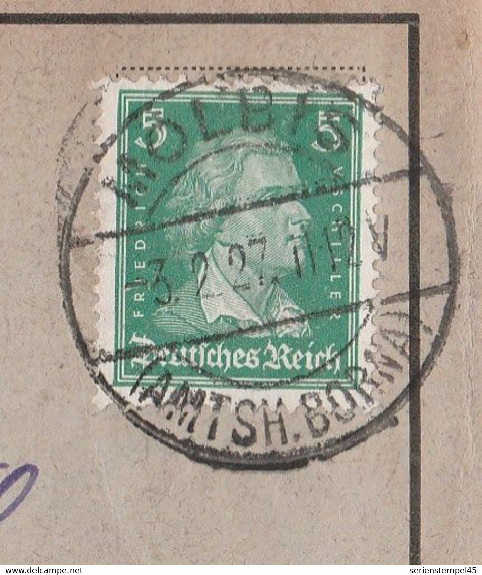 Deutsches Reich Karte Mit Tagesstempel Mölbis 1927 Amtsh. Borna Stadt Rötha LK Leipzig - Briefe U. Dokumente