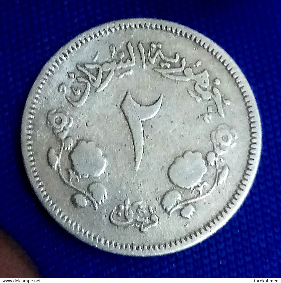 Sudan  , 2 Ghirsh ,1956 , KM# 33 , Agouz - Soedan