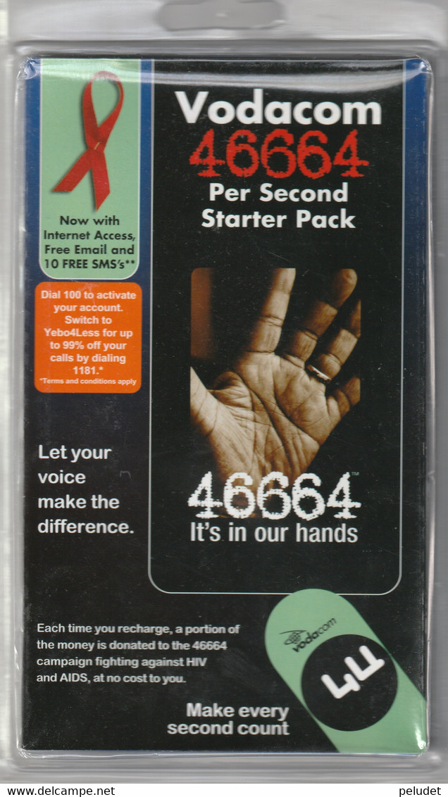 Vodacom 46664 Per Second Starter Pack - AIDS (red Ribbon) - Origine Inconnue