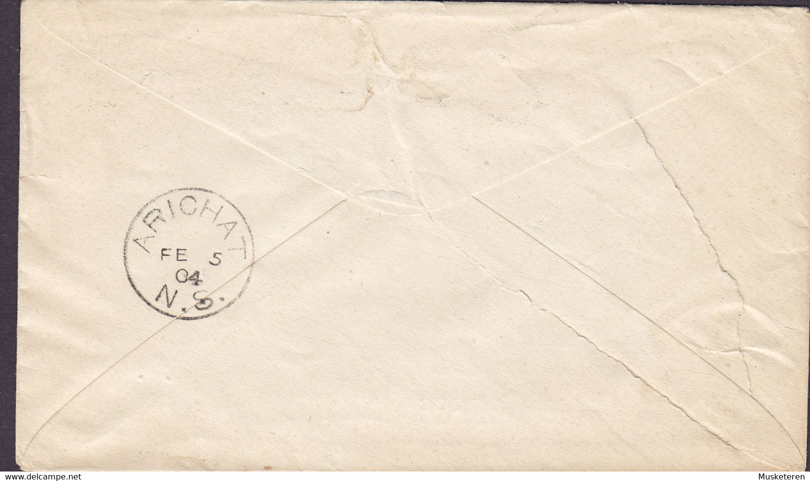 Canada H. N. BATE & SONS OTTAWA 1904 Cover Lettre ARICHAT (Arr.) Nova Scotia ANGLO-SAXON COFFEE Cachet Edward Stamp - Lettres & Documents