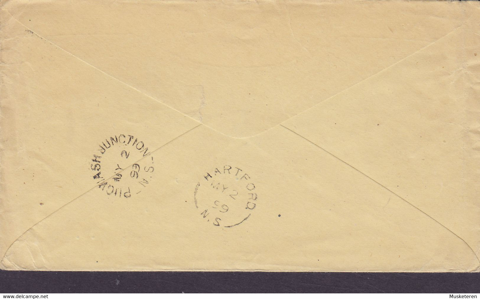 Canada LIKE BROTHERS COMPANY, Line Cds. MONTREAL 1899 Cover Lettre PUGWASH JUNCTION & HARTFORD (Arr.) Victoria Stamp - Briefe U. Dokumente