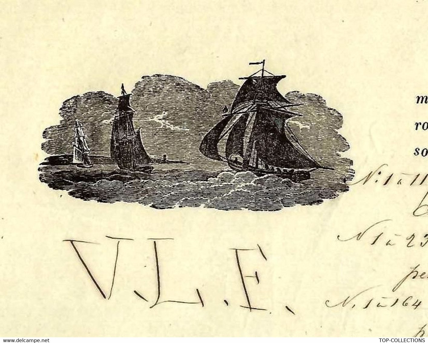 ENTETE VICTOR LE FRANCOIS  St Pierre Miquelon  Navire Courriciade Morlaix Boucauts De Morue Allant à La Martinique . - 1800 – 1899