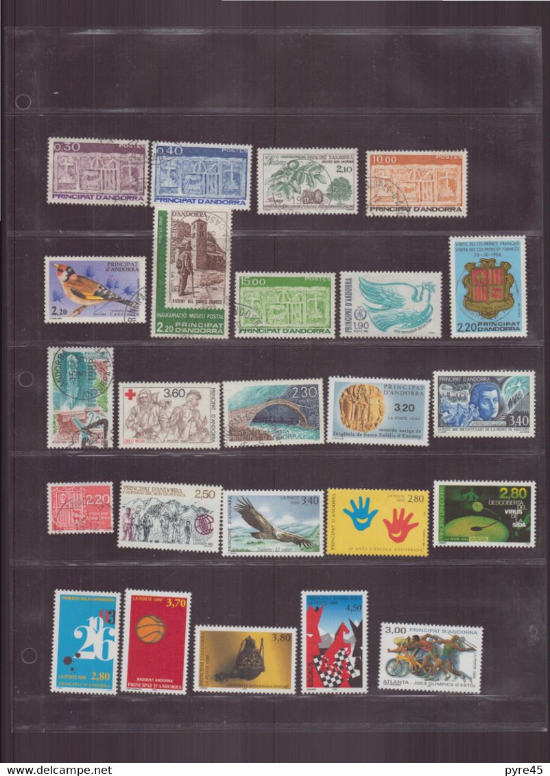 Lot Timbres Andorre, Toutes Périodes, Neufs Et Oblitérés - Collections