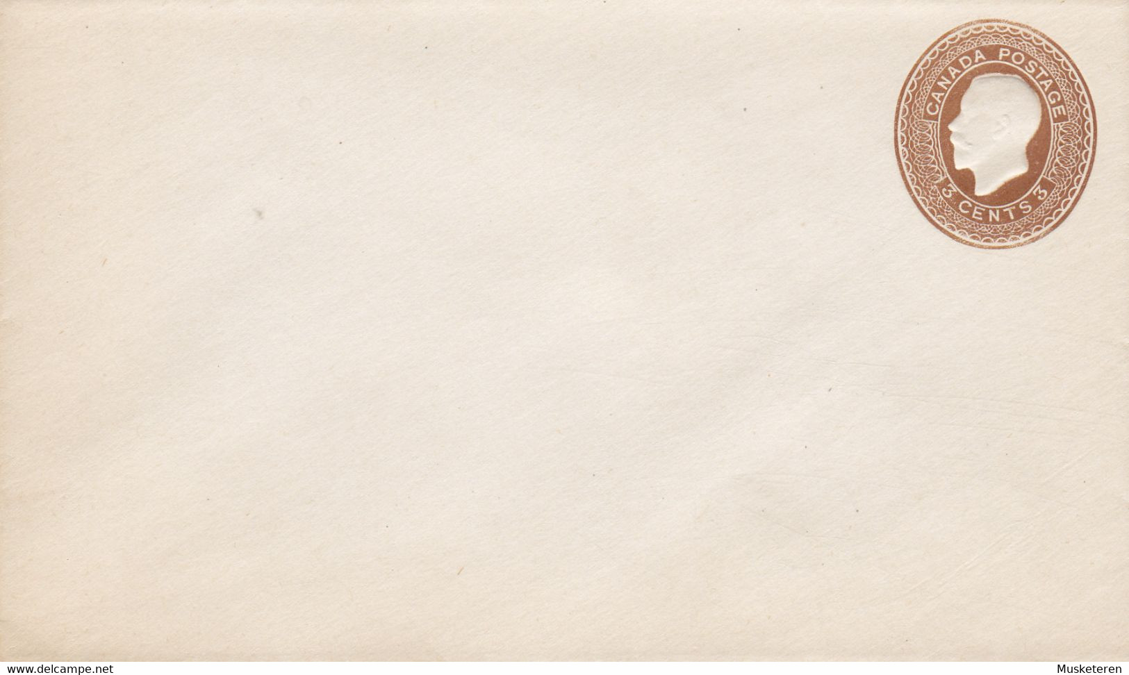 Canada Postal Stationery Ganzsache Entier 3c. George V. Geprägt Embossed Emblem (152 X 90 Mm) (Unused) - 1903-1954 Rois