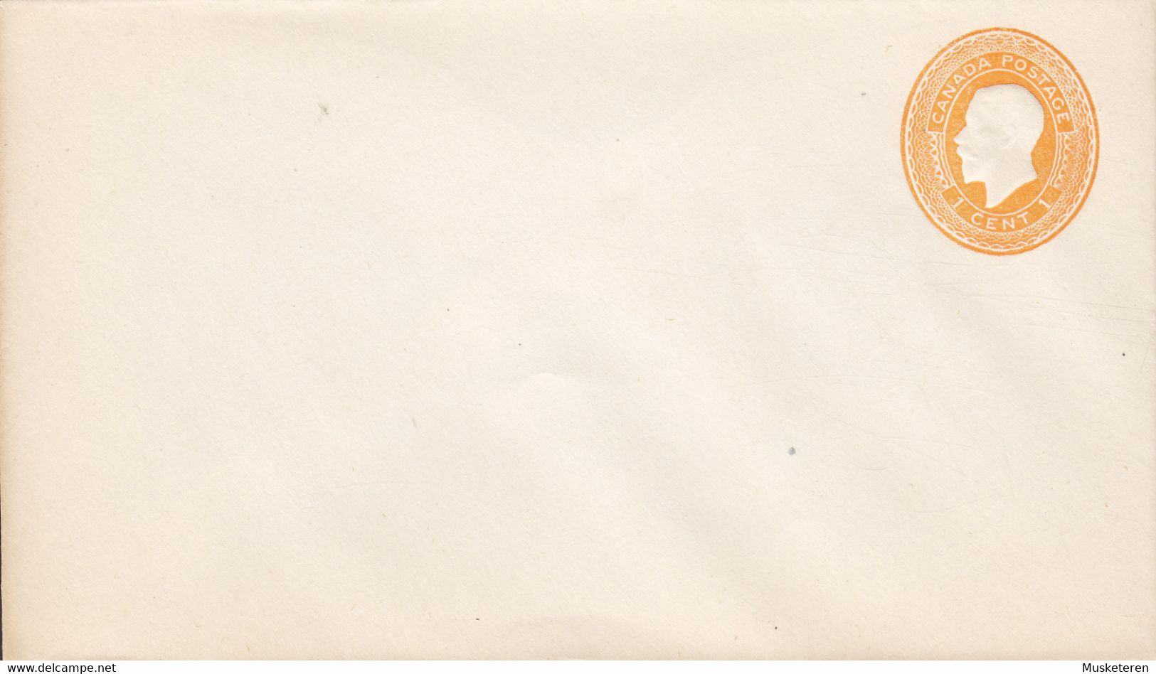 Canada Postal Stationery Ganzsache Entier 1c. George V. Geprägt Embossed Emblem (152 X 90 Mm) (Unused) - 1903-1954 De Koningen