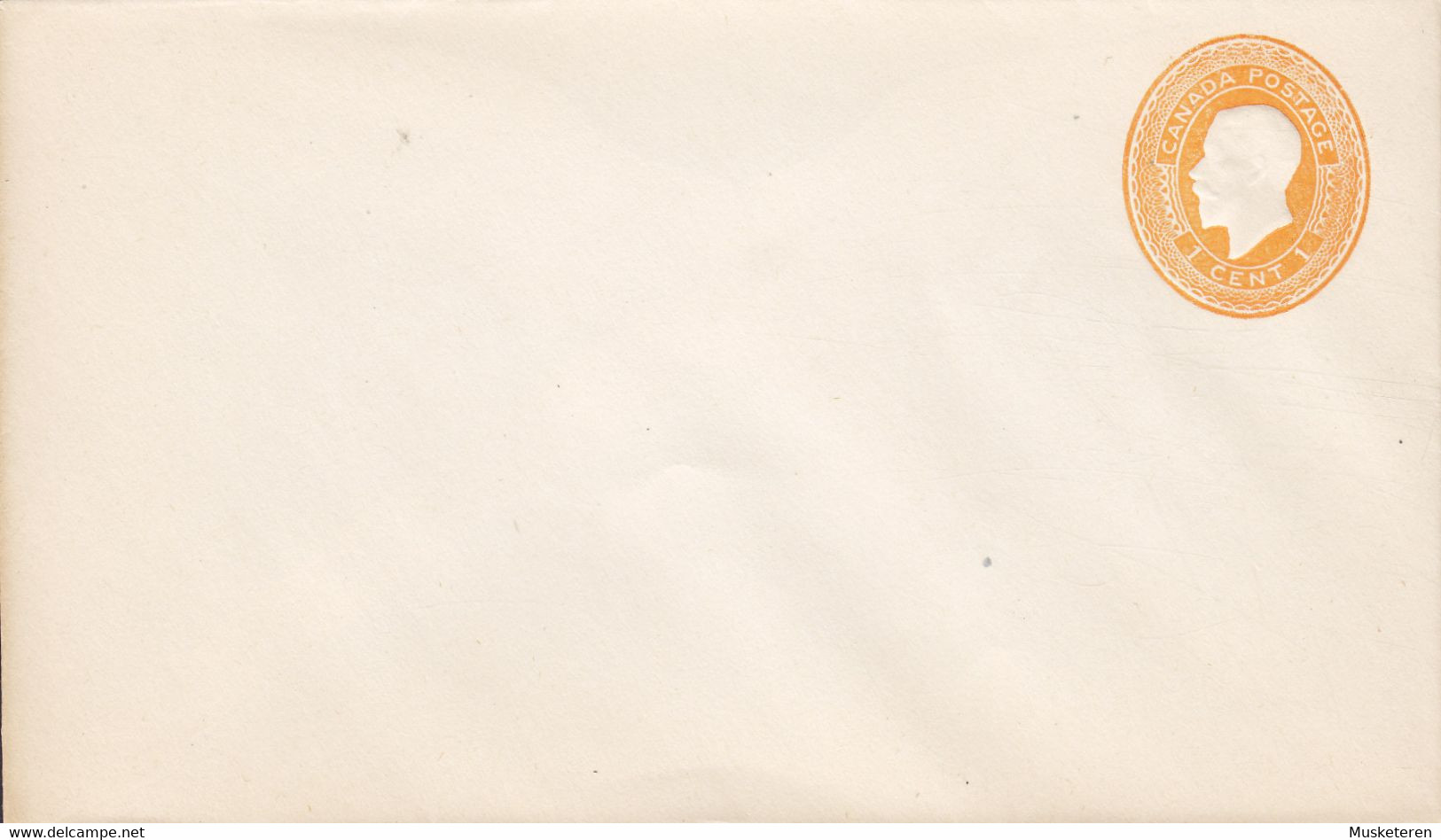 Canada Postal Stationery Ganzsache Entier 1c. George V. Geprägt Embossed Emblem (152 X 90 Mm) (Unused) - 1903-1954 Reyes