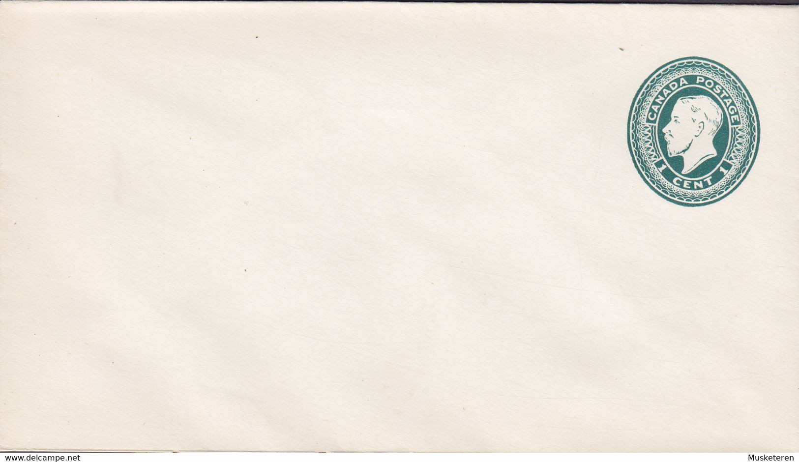 Canada Postal Stationery Ganzsache Entier 1c. George V. UNgeprägt UNembossed Emblem (167 X 94 Mm) (Unused) - 1903-1954 Reyes