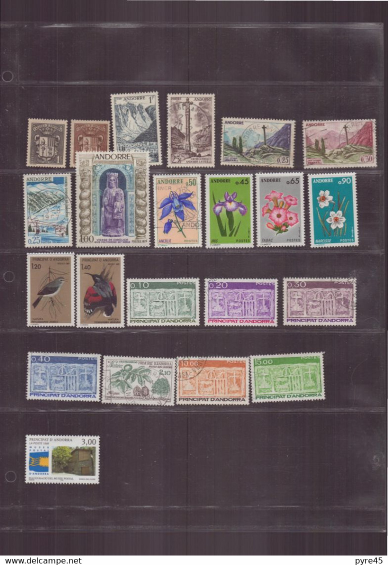 Lot Timbres Andorre, Toutes Périodes, Neufs Et Oblitérés - Collections