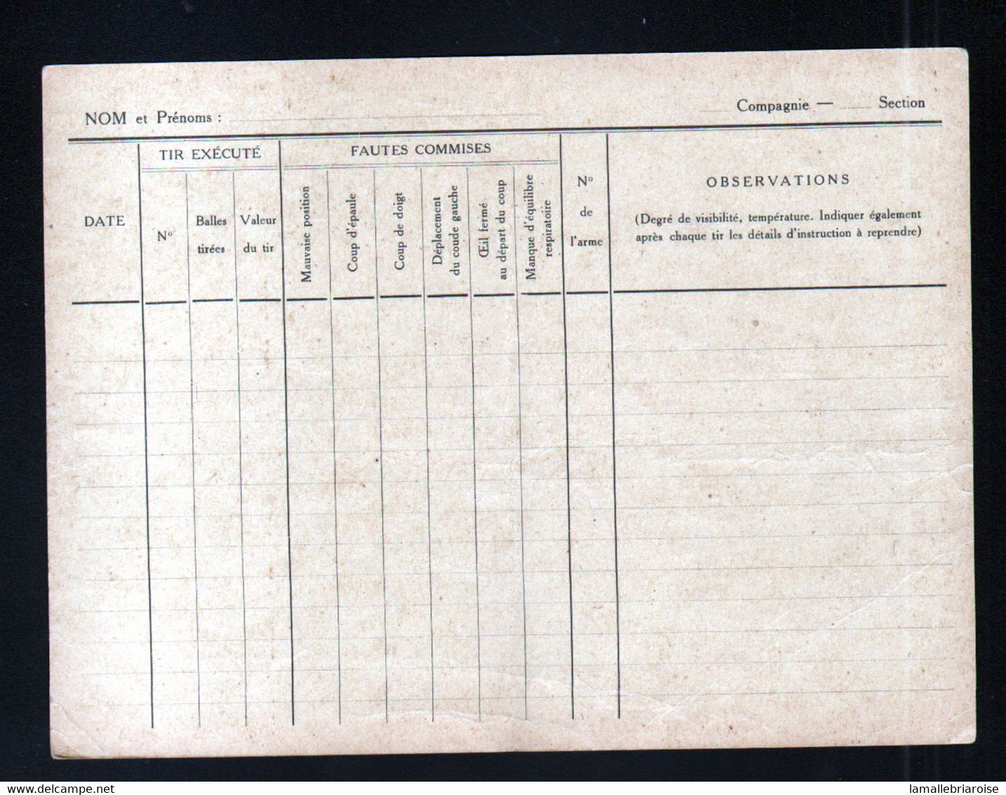 Militaria, Fascicule 2 Volets , Feuille De Tir, Carabine Et Fusil - Autres & Non Classés