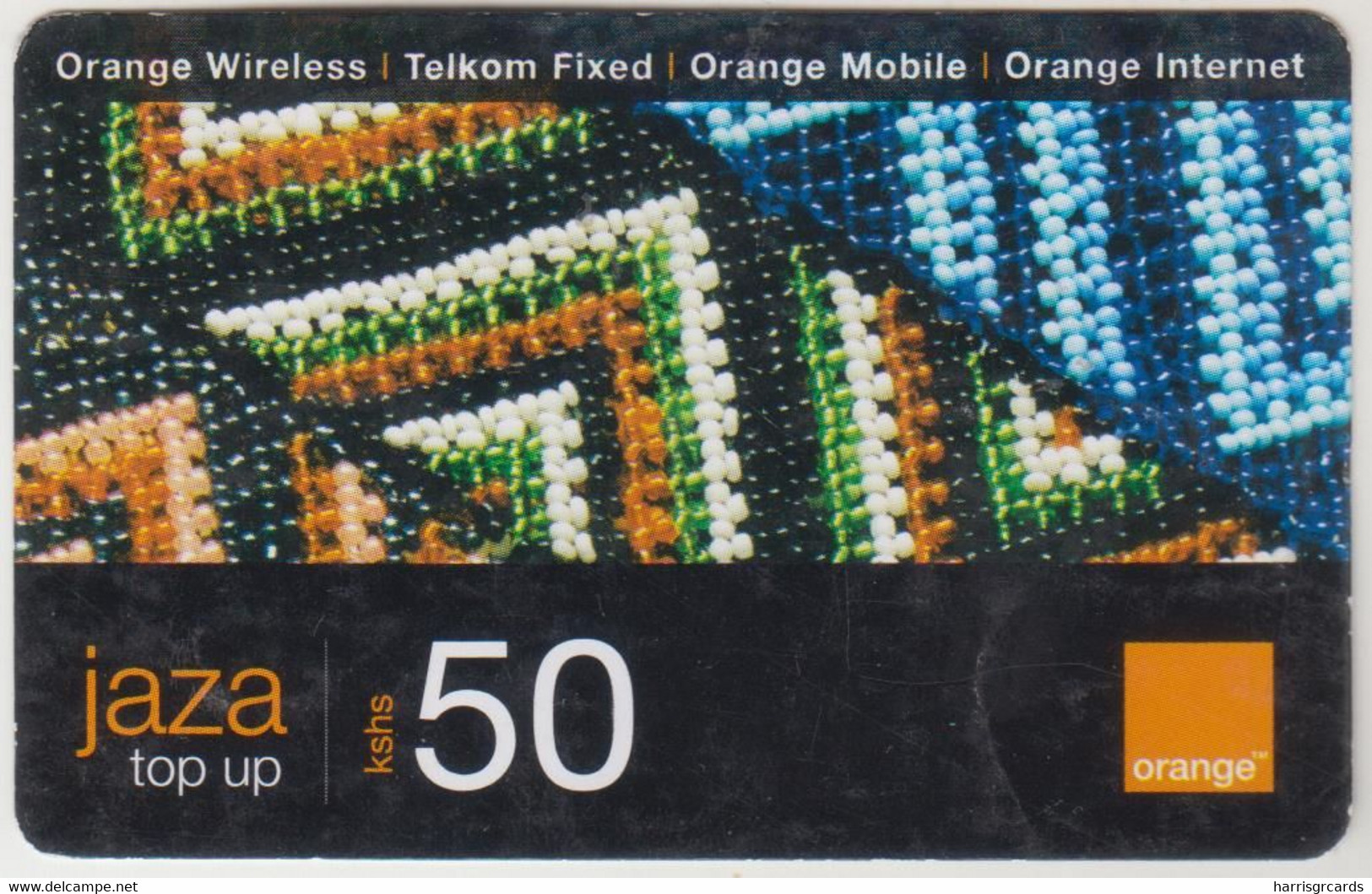 KENYA - Textile 50, Orange Jaza - Refill, Expire Date 03/03/2012, 50 Kshs, Used - Kenya