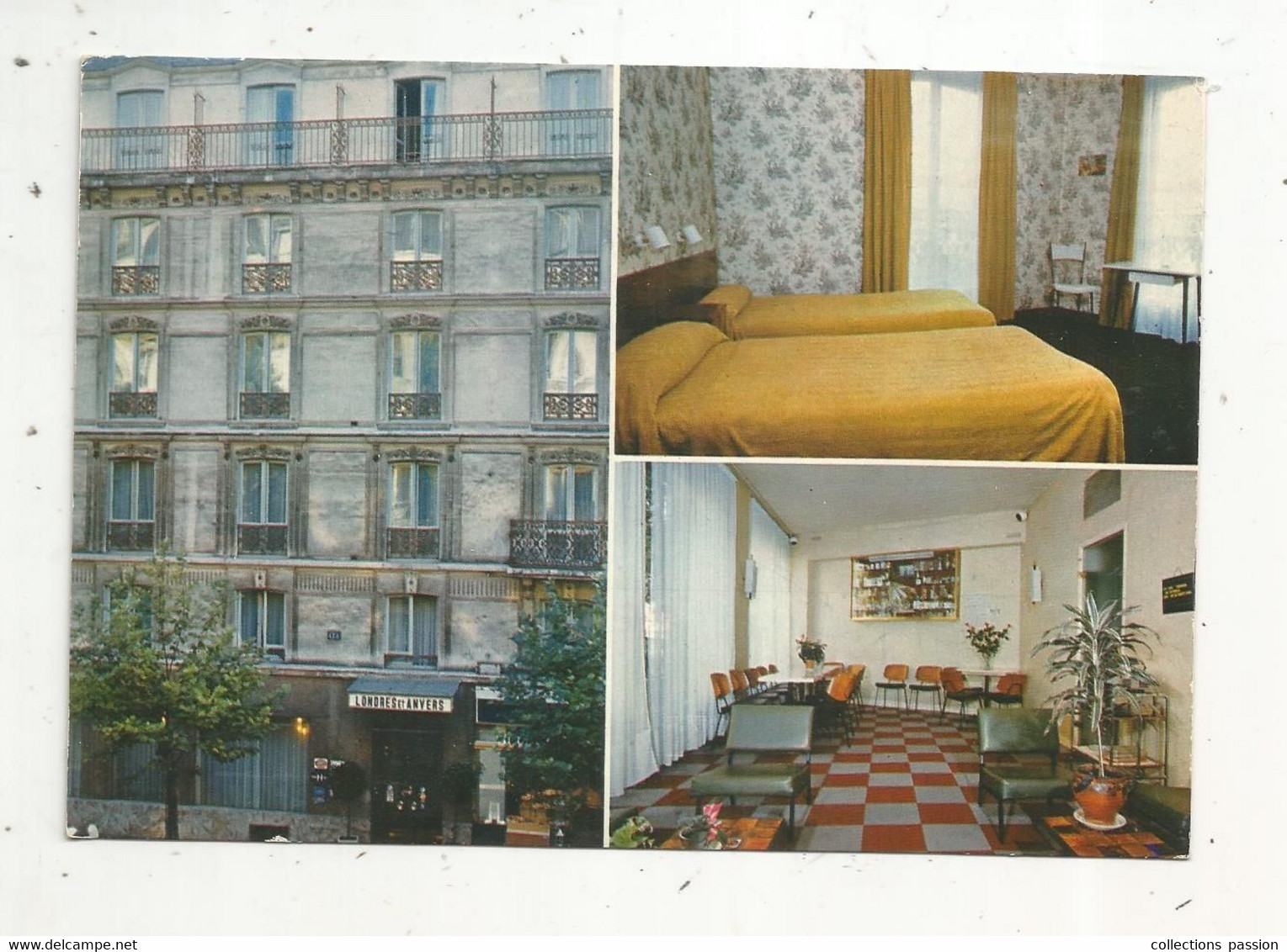 Cp , Hôtel De LONDRES Et ANVERS, 133 Bd Magenta , Paris 10 E, Multivues , Voyagée 1977 - Hotels & Gaststätten