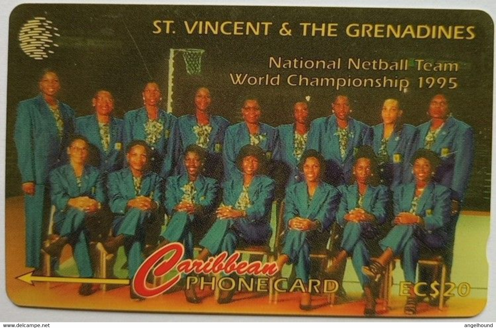 St. Voncent And Grenadines Cable And Wireless 243CSVB  EC$20 " Netball Team 1995 " - Saint-Vincent-et-les-Grenadines