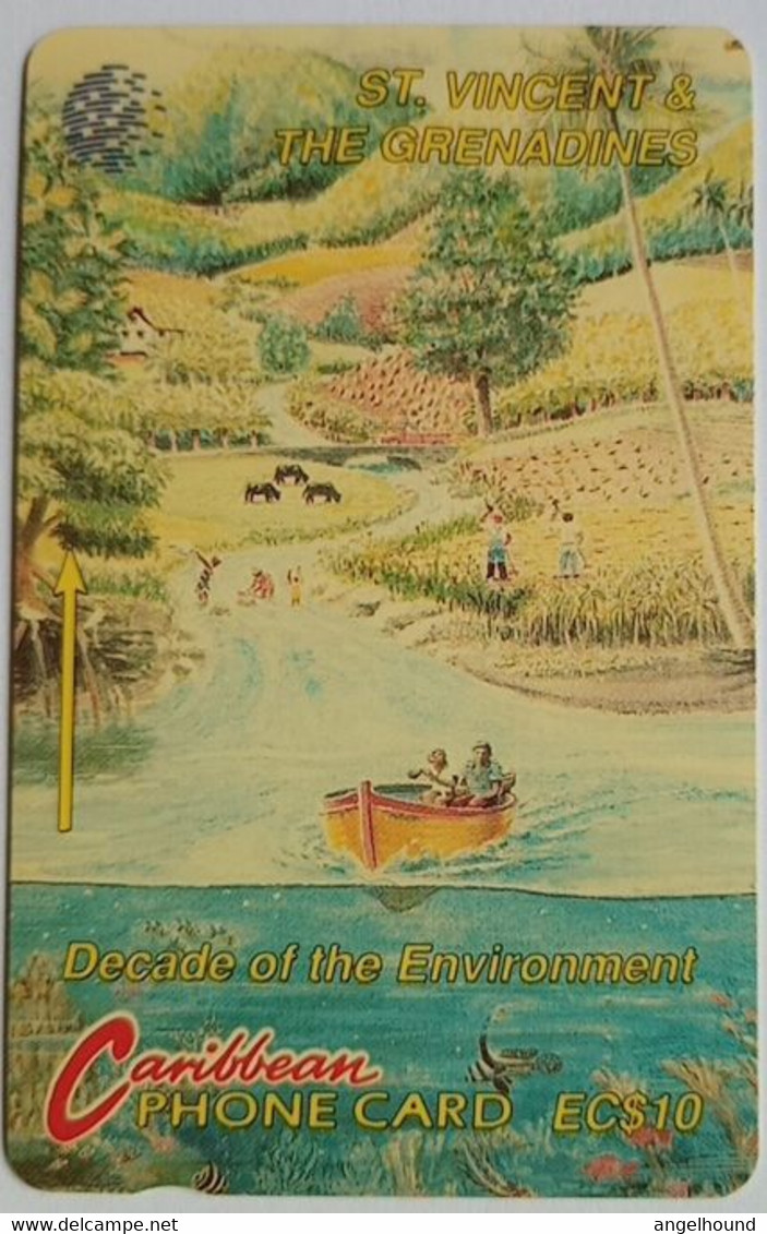 St. Vincent And Grenadines Cable And Wireless 11CSVA EC$10 " Decade Of The Environment " - Saint-Vincent-et-les-Grenadines