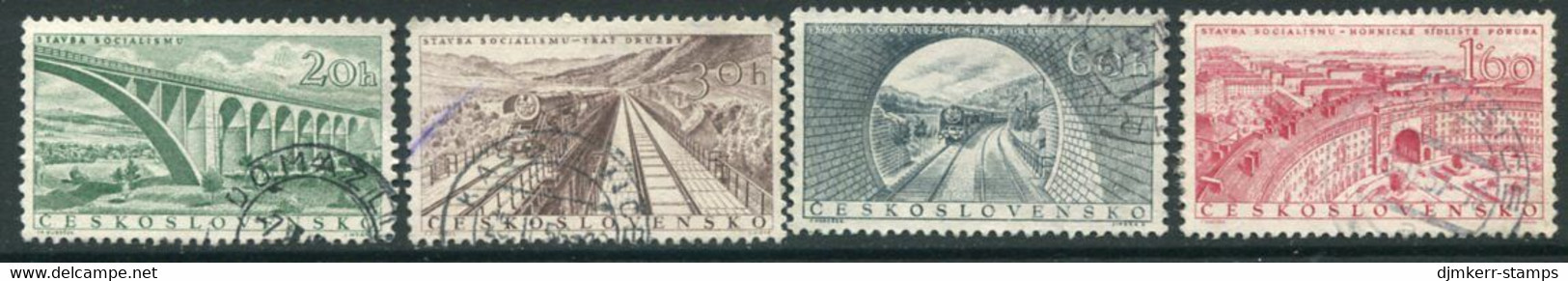 CZECHOSLOVAKIA 1955 Building Of Socialism Used.  Michel 945-48 - Used Stamps