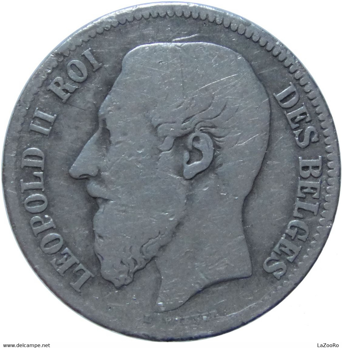 LaZooRo: Belgium 1 Franc 1867 VF - Silver - 1 Franc