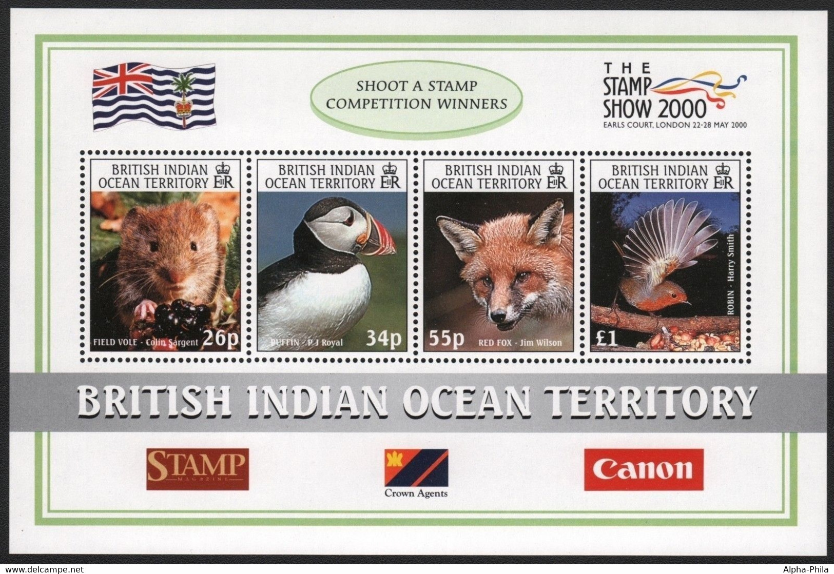 BIOT 2000 - Mi-Nr. Block 13 ** - MNH - Wildtiere / Wild Animals - British Indian Ocean Territory (BIOT)